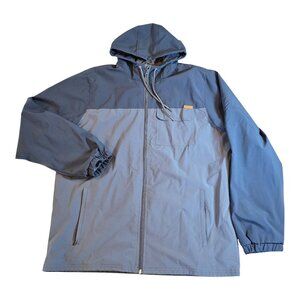 Voyager Windwear Hooded Full Zip Jacket in Total Eclipse Blues Men Size XXL